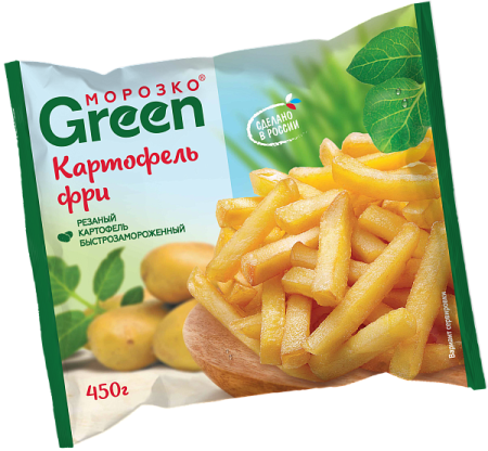 Картофель фри МОРОЗКО Green замороженный 450гр